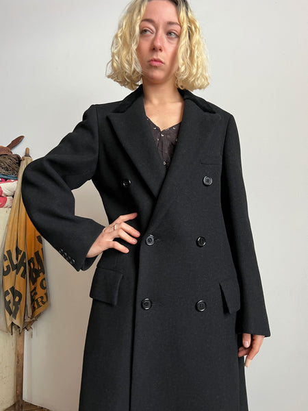 Vintage Polo by Ralph Lauren Black Cashmere Coat