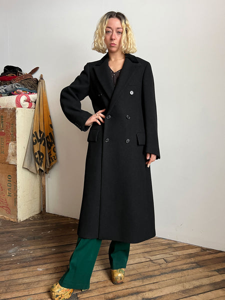 Vintage Polo by Ralph Lauren Black Cashmere Coat