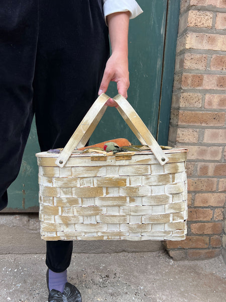 Vintage 1950's Vegetable and Fruit Basket Purse