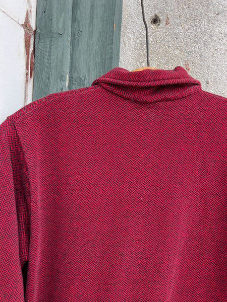 Vintage 1960's Red Long Sleeved Polo Shirt