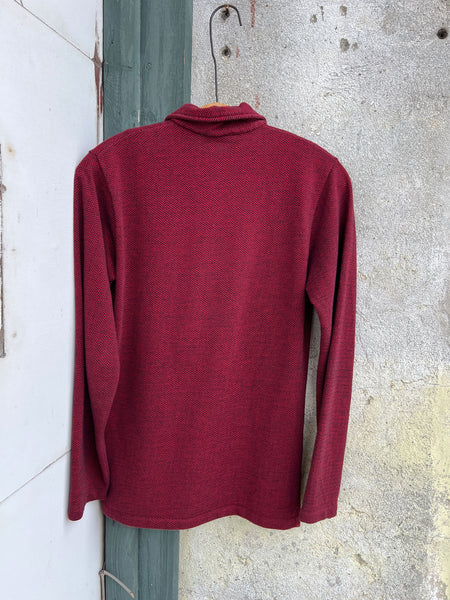 Vintage 1960's Red Long Sleeved Polo Shirt