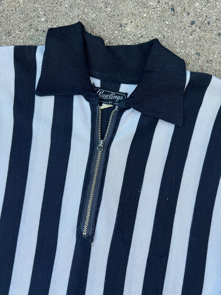 Vintage 1940's - 1950's Black and White Striped Jersey
