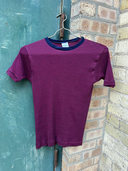 Vintage 1960's - 70's Ribbed Cotton T-Shirt