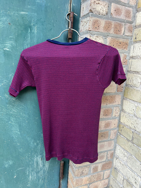 Vintage 1960's - 70's Ribbed Cotton T-Shirt