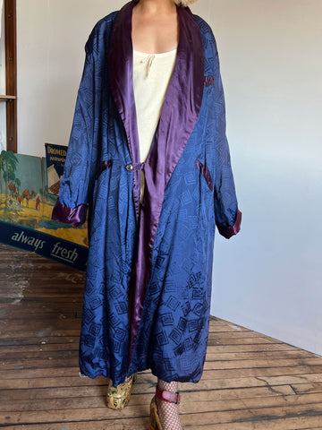 Vintage Men's 1920's - 30's Rayon Robe