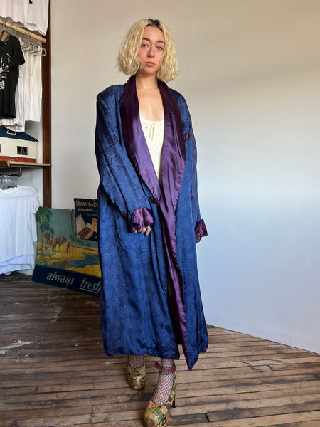 Vintage Men's 1920's - 30's Rayon Robe