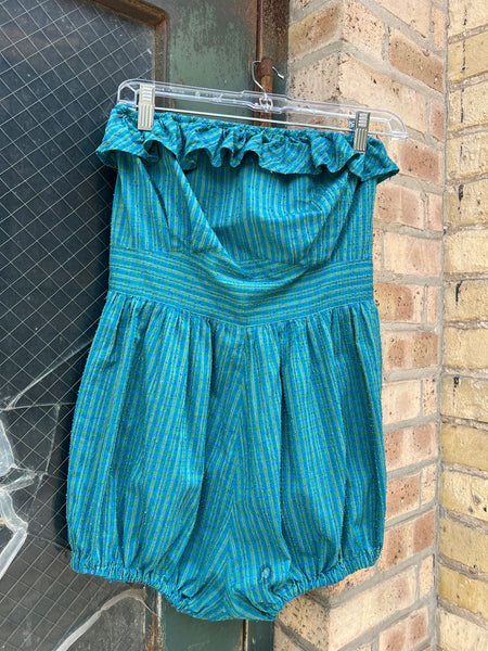 Vintage 1940's Cotton Halter Top Ruffled Playsuit