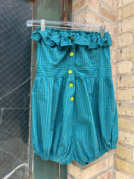 Vintage 1940's Cotton Halter Top Ruffled Playsuit