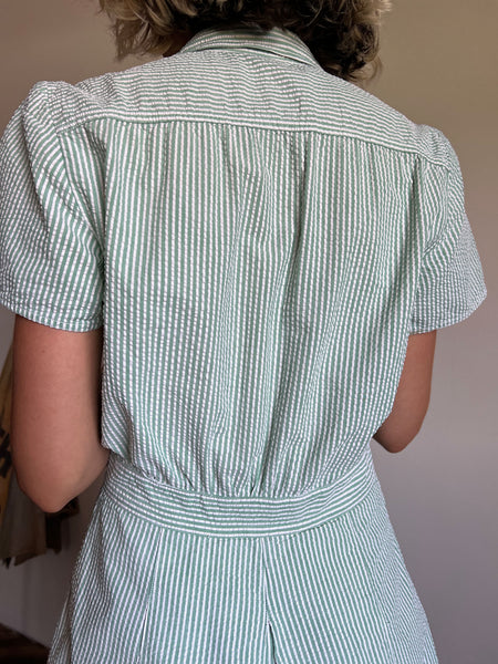 Vintage 1940's Striped Seersucker Playsuit