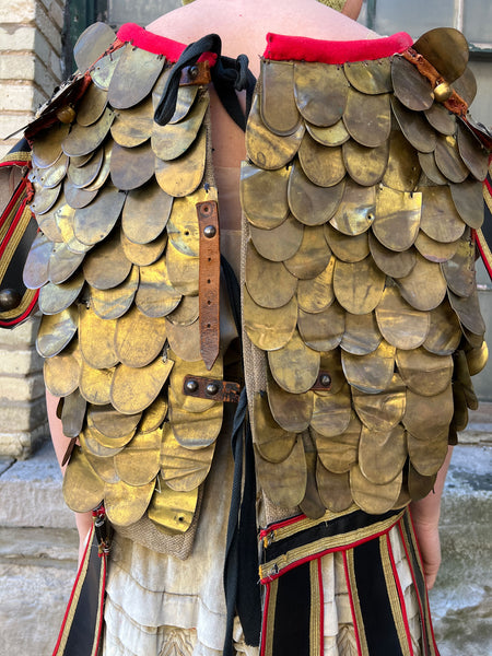 Rare Antique Heavy Metal Hand Stitched Armor for Theatre