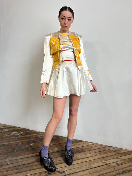 Vintage 1940's Majorette Uniform, Fringe Jacket