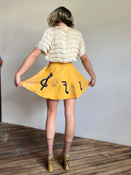 Vintage 1940's Felt Musical Notes Skirt