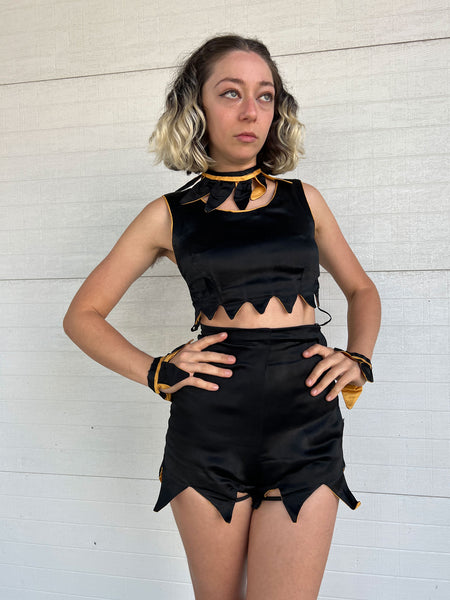 Vintage 1920's - 1930's Black Zig Zag Costume