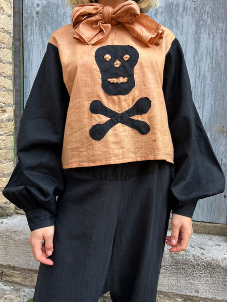 Vintage 1920's - 30's Skull & Crossbones Costume Set