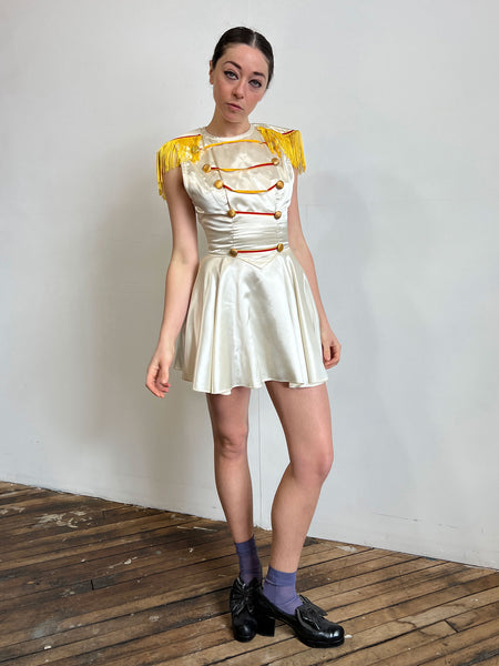 Vintage 1940's Majorette Uniform, Fringe Jacket