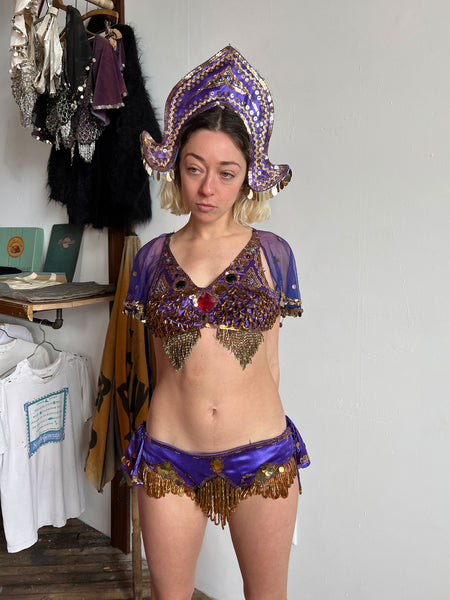 Vintage 1940's - 1950's Purple Circus Costume from Trapeze Artist