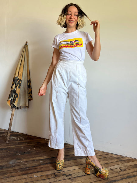 Vintage 1930's - 1940's White Pants