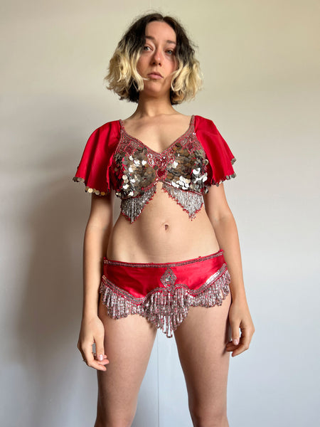 Vintage 1940's - 1950's Circus Trapeze Artist Costume Set