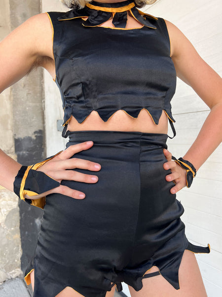Vintage 1920's - 1930's Black Zig Zag Costume