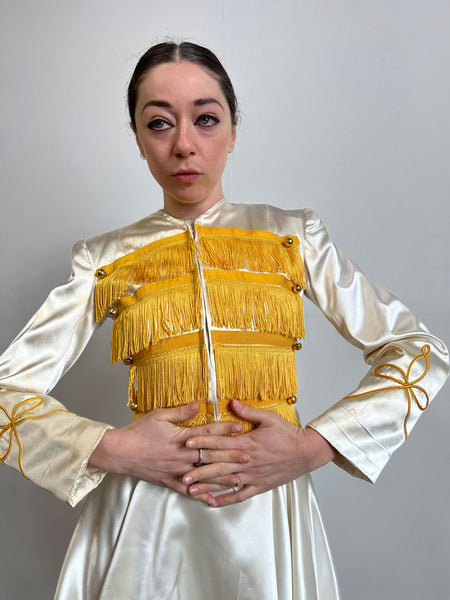 Vintage 1940's Majorette Uniform, Fringe Jacket