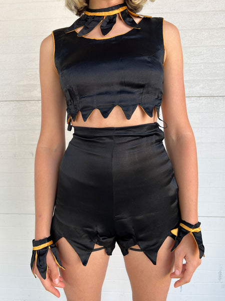 Vintage 1920's - 1930's Black Zig Zag Costume