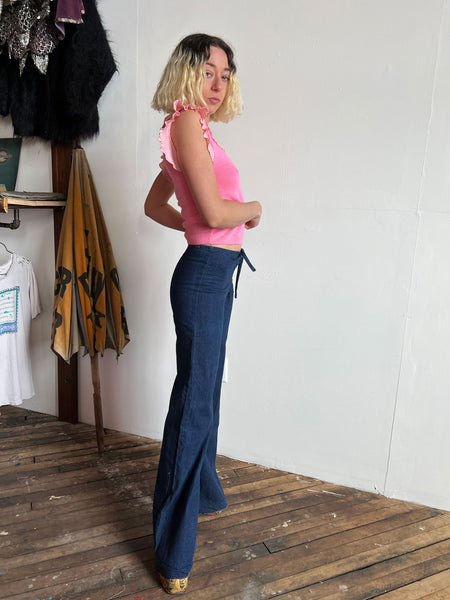 Vintage 1960's Pink Ruffled T-Shirt
