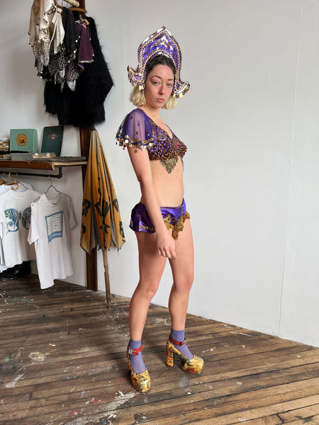 Vintage 1940's - 1950's Purple Circus Costume from Trapeze Artist