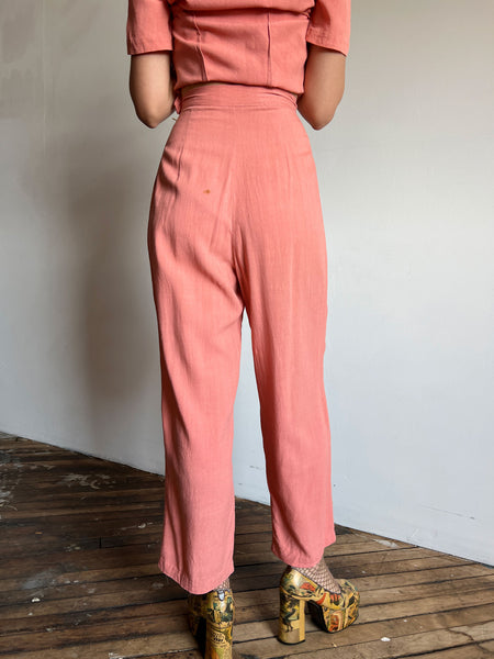 Vintage 1940's Women's Sportswear Set, Blouse and Pants
