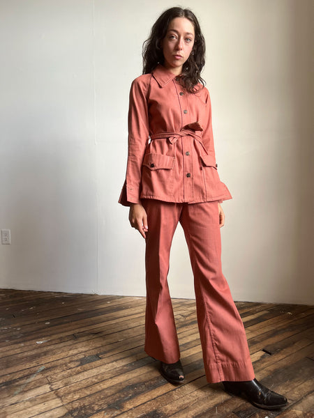 Vintage Early 1970's LEVIS Rose Pink Set, Jacket and Pants, 70's