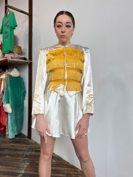 Vintage 1940's Majorette Uniform, Fringe Jacket