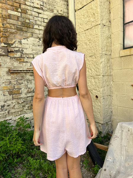 Vintage 1940's Two Piece Cotton Seersucker Set
