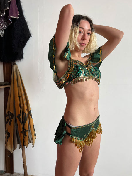 Vintage 1940's - 1950's Green CIrcus Costume from Trapeze Artist