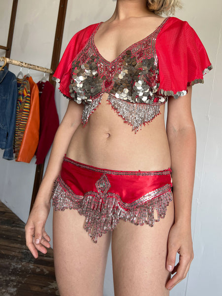 Vintage 1940's - 1950's Circus Trapeze Artist Costume Set