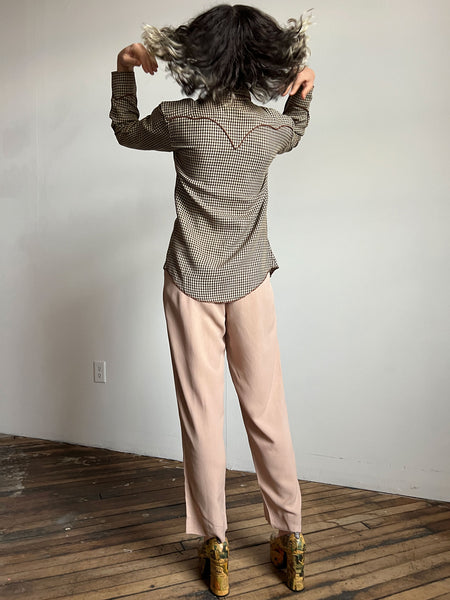 Vintage 1940's Tiger's Side Zip Rayon Pants