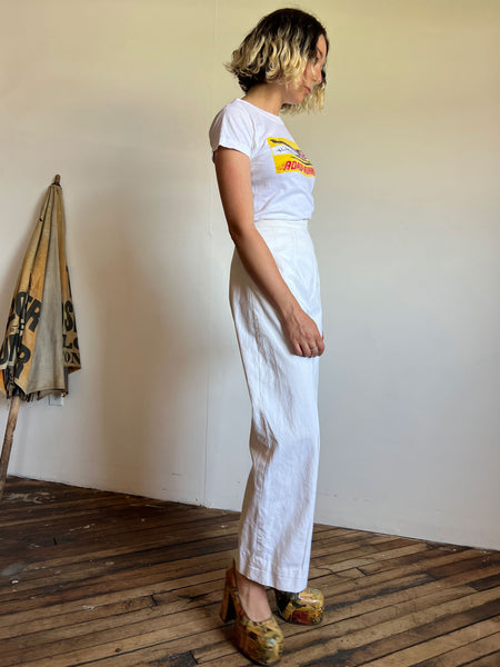 Vintage 1930's - 1940's White Pants