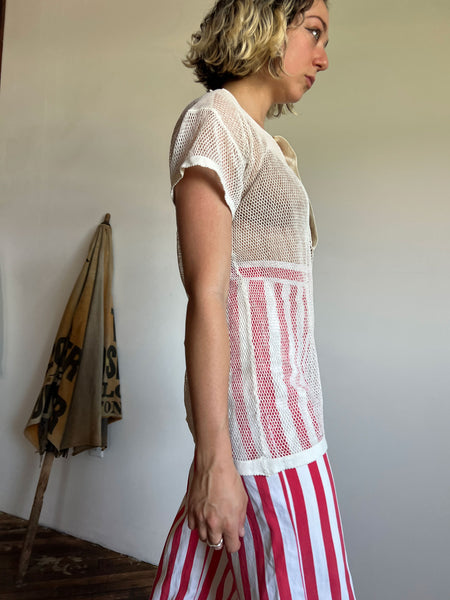 Vintage 1930's Red and White Striped Pants