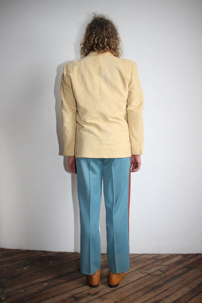 Vintage 1960's Yellow Cotton Terry Blazer