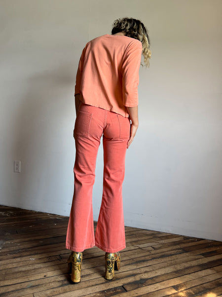 Vintage 1960's Pink Cotton Boatneck Shirt
