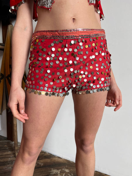 Vintage 1940's - 50's Red Three Piece Circus Costume from Trapeze Artist