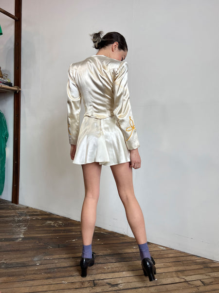 Vintage 1940's Majorette Uniform, Fringe Jacket