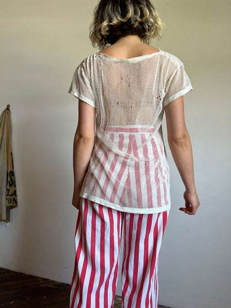 Vintage 1930's Red and White Striped Pants