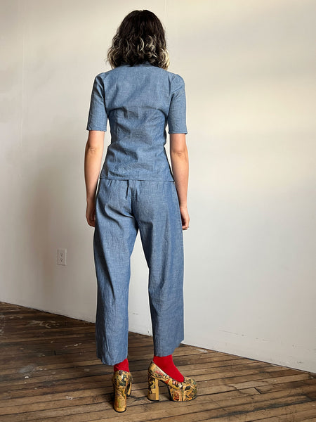 Vintage 1940's Women's Sportswear Set, Blouse and Pants 'Hollywood Styles'