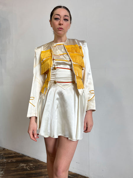 Vintage 1940's Majorette Uniform, Fringe Jacket