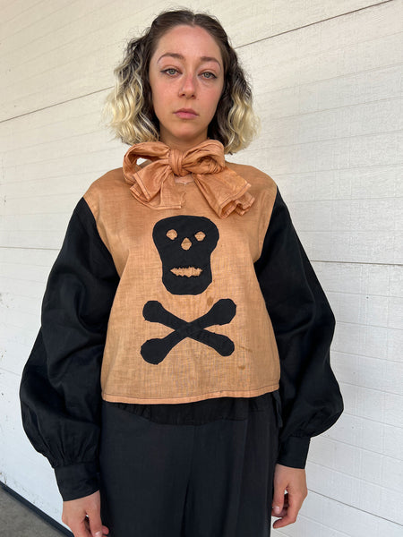 Vintage 1920's - 30's Skull & Crossbones Costume Set