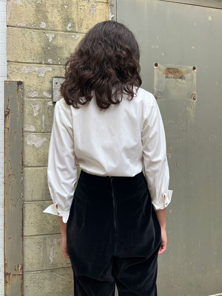 Rare Vintage 1950's Mid Century Cat Blouse and Velvet Appliqué Pants Set