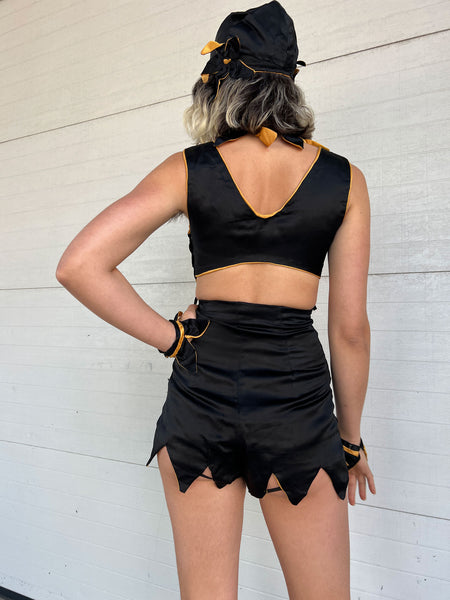 Vintage 1920's - 1930's Black Zig Zag Costume