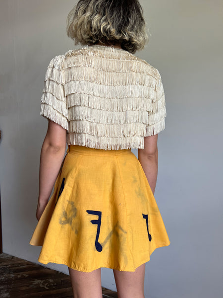 Vintage 1940's Felt Musical Notes Skirt