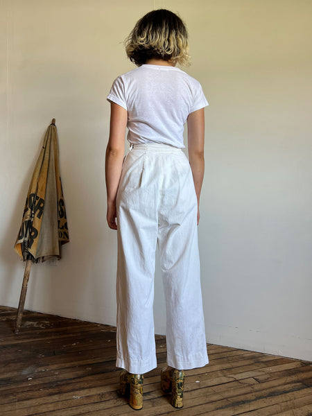 Vintage 1930's - 1940's White Pants
