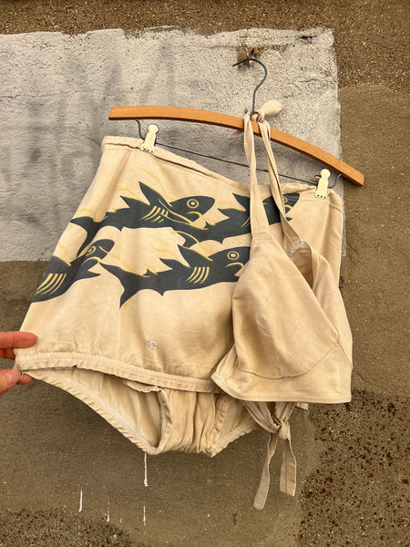 Vintage 1930's Catalina Shark Bathing Suit