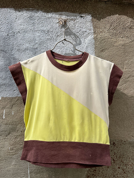 Vintage 1940's Dayglow Rayon Jersey - Cotton Tee